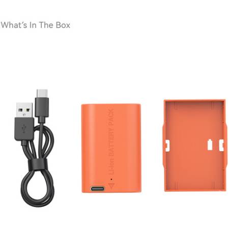 SmallRig 4968 - zamiennik akumulatora Canon LP-E6NH, 2400mAh, USB-C, pomarańcznowy_4